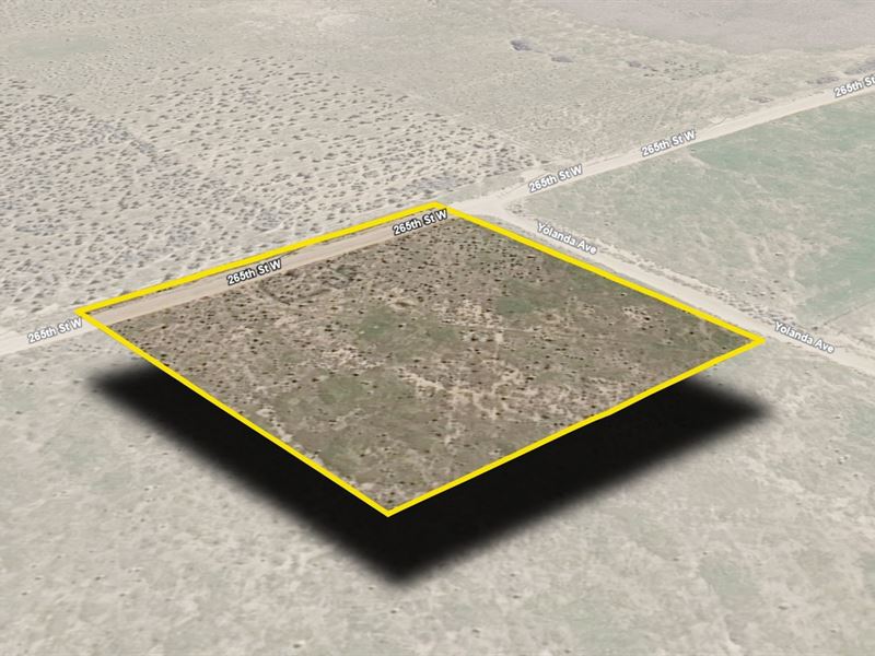 Corner Property for $721.38/Mo : Rosamond : Kern County : California