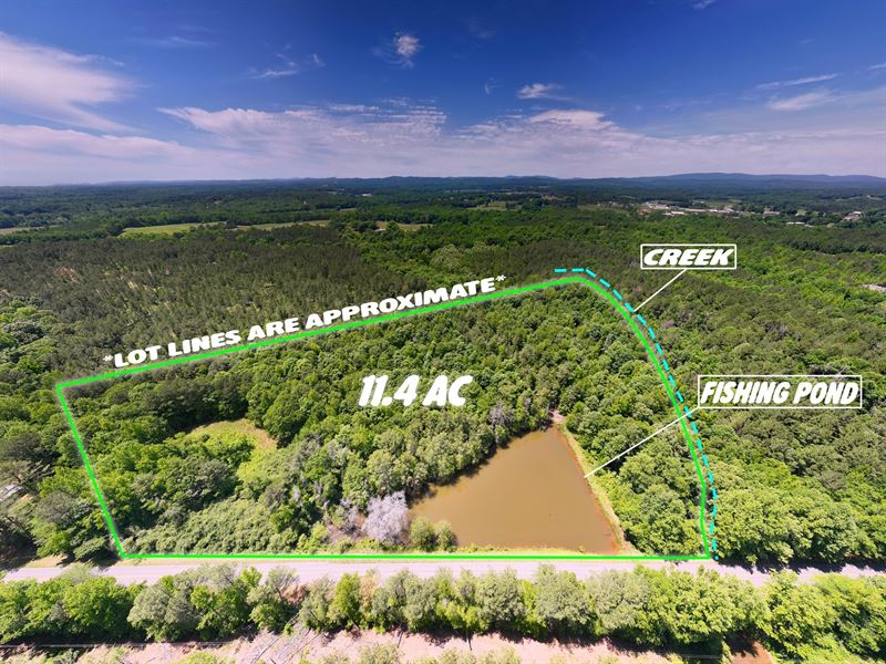 11.4 Acres with Pond on Ho : Ashland : Clay County : Alabama