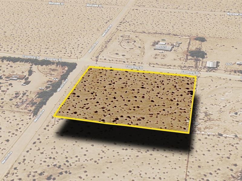 Corner Lot with Power, $501.62 Down : Newberry Springs : San Bernardino County : California