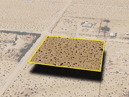 Corner Lot with Power, $501.62 Down : Newberry Springs : San Bernardino County : California