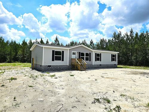 New Home on 3 Acres, 1000 Boots Ha : Hortense : Brantley County : Georgia