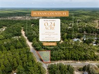 Paved Road and Power 0.24/Ac in FL : Interlachen : Putnam County : Florida