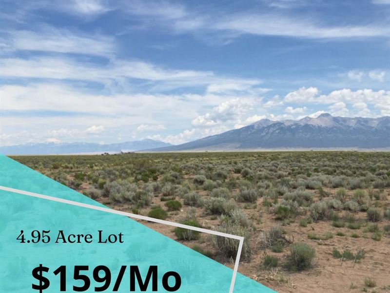 4.95/Ac with Stunning Views in CO : Blanca : Costilla County : Colorado