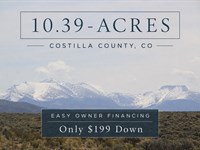Big Acreage, Easy Payments : San Luis : Costilla County : Colorado
